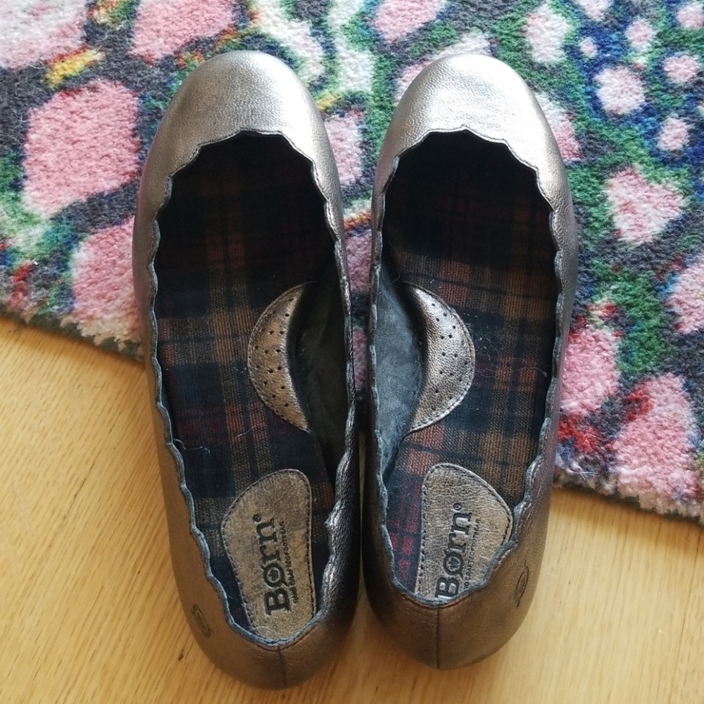 Gold Born leather flats 11